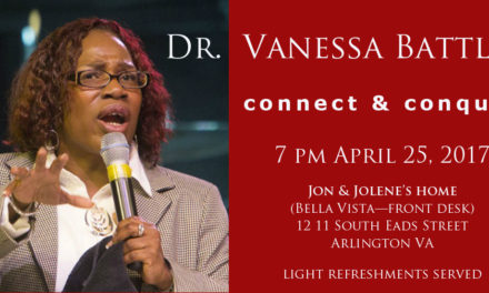 Announcing Vanessa Battle! Join Us Tuesday in DC