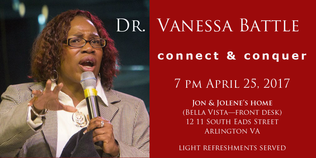 Announcing Vanessa Battle! Join Us Tuesday in DC