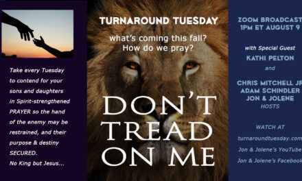 <strong>DON’T TREAD ON ME! 1pm TURNAROUND TUESDAY ZOOM<br>What’s coming this Fall? How do we pray?</strong>